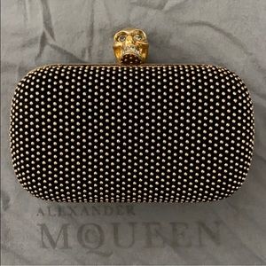 Alexander McQueen Studded Crystal Skull Clutch Box